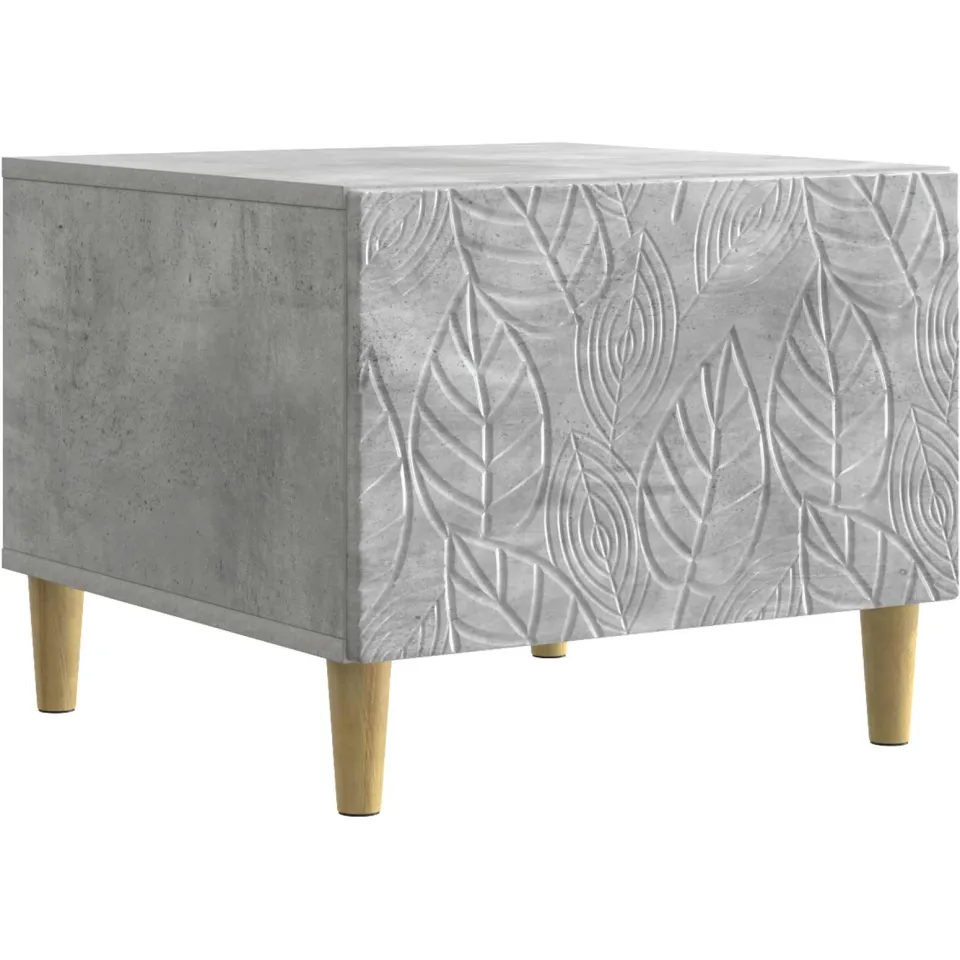 vidaXL Salontafel Betongrijs 50 x 49 x 40 cm Bewerkt hout grijs, foto 4