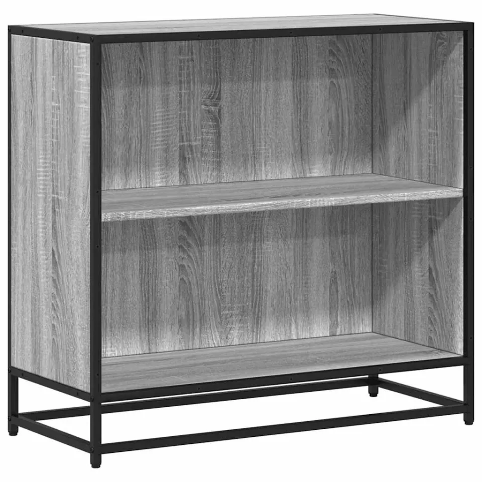 vidaXL Boekenkast 80,5x35x76 cm bewerkt hout grijs sonoma eikenkleurig, foto 3