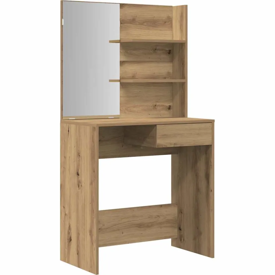 vidaXL Kaptafelset bewerkt hout artisanaal eiken, foto 3