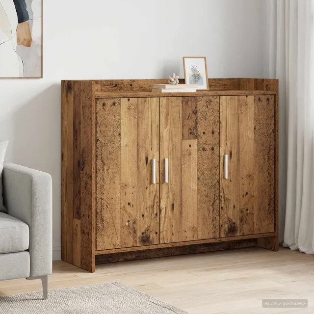 vidaXL Dressoir Oud hout 98,5 x 33 x 80 cm Bewerkt hout bruin, foto 2