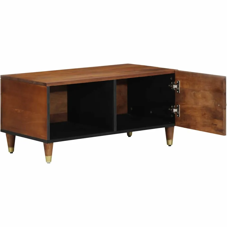 vidaXL Salontafel Honingbruin 80 x 50 x 40 cm Massief Mango Hout bruin, foto 2