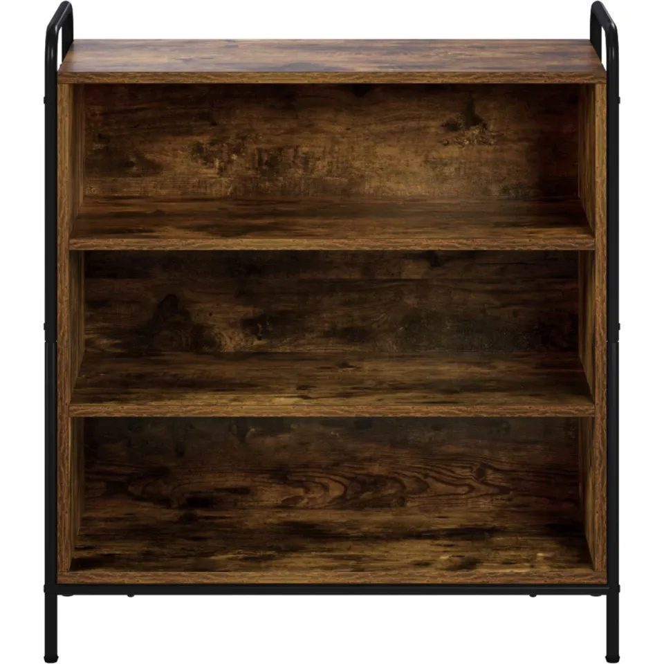 vidaXL Dressoir Gerookt eiken 97 x 33 x 81 cm Bewerkt hout Bruin