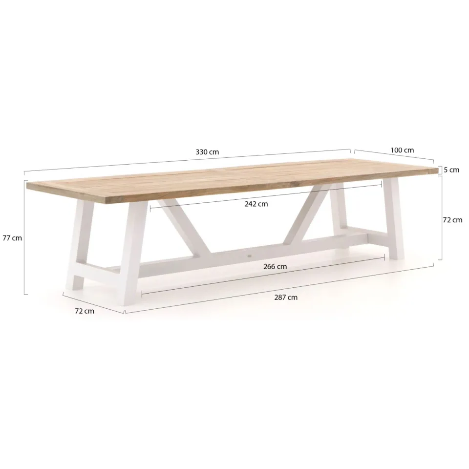 Manifesto Furniture Manifesto Rivola/Bresimo 330cm dining tuinset 9-delig, foto 3