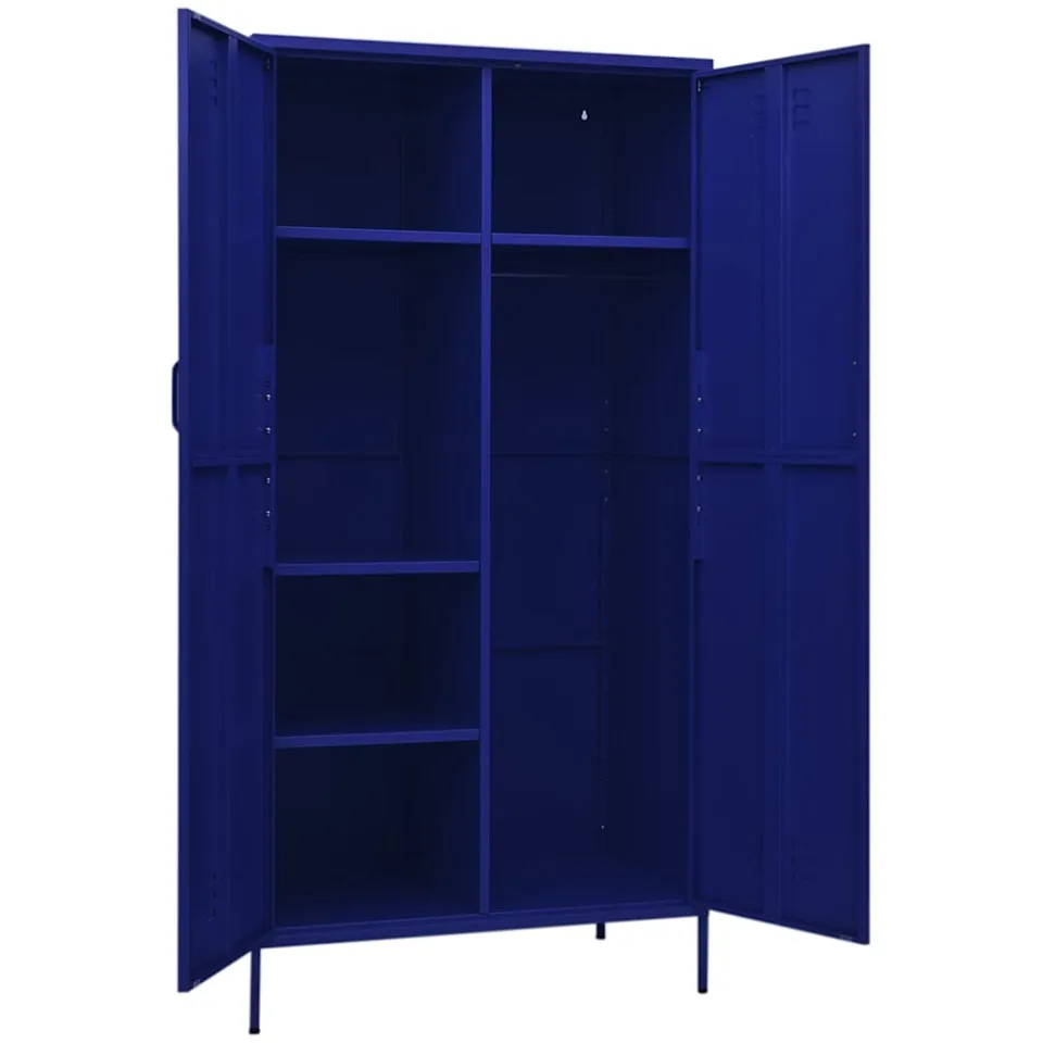 vidaXL Kledingkast 90x50x180 cm staal marineblauw, foto 3