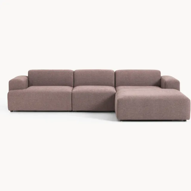 Westwing Collection Hoekbank Melva (4-zits) Dieproze