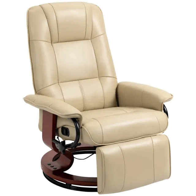 GranMaison Relaxfauteuil - Relaxzetel - Relaxstoel - Fauteuil - Stoel - Met armleuning - Voor één Persoon - Crèmewit