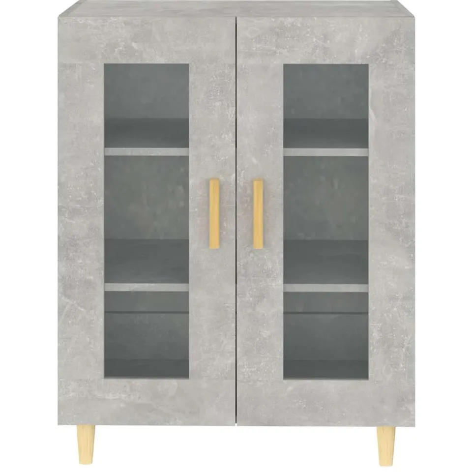 vidaXL Dressoir 69,5x34x90 cm bewerkt hout betongrijs grijs, foto 4