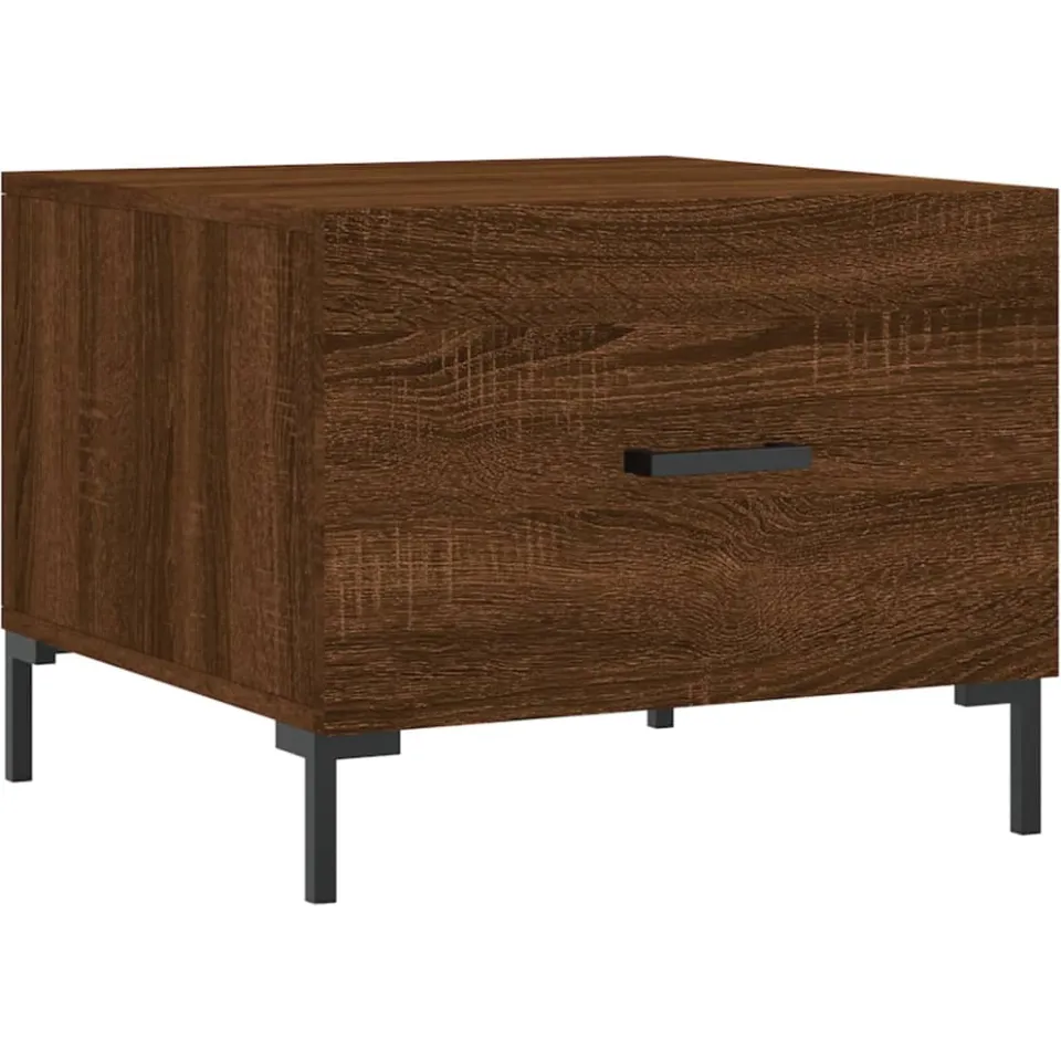 vidaXL Salontafel 50x50x40 cm bewerkt hout bruin eikenkleur, foto 3