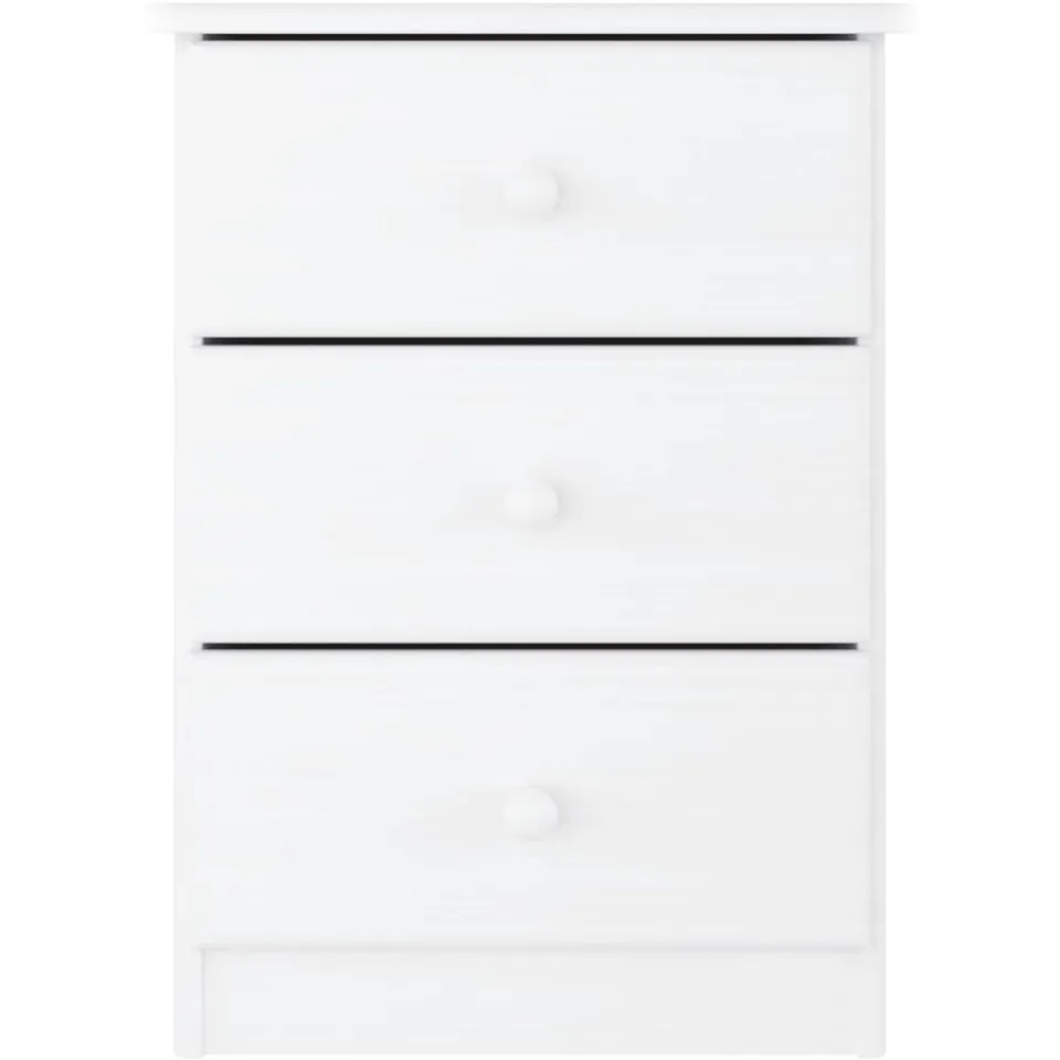 vidaXL Nachtkastje ALTA 41x35x55,5 cm massief grenenhout wit