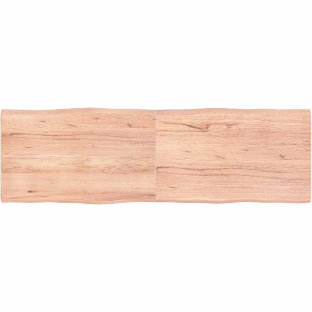 vidaXL Tafelblad natuurlijke rand 160x50x(2-4) cm eikenhout lichtbruin