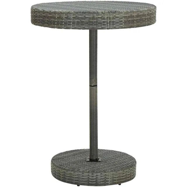vidaXL Tuintafel 75,5x106 cm poly rattan grijs
