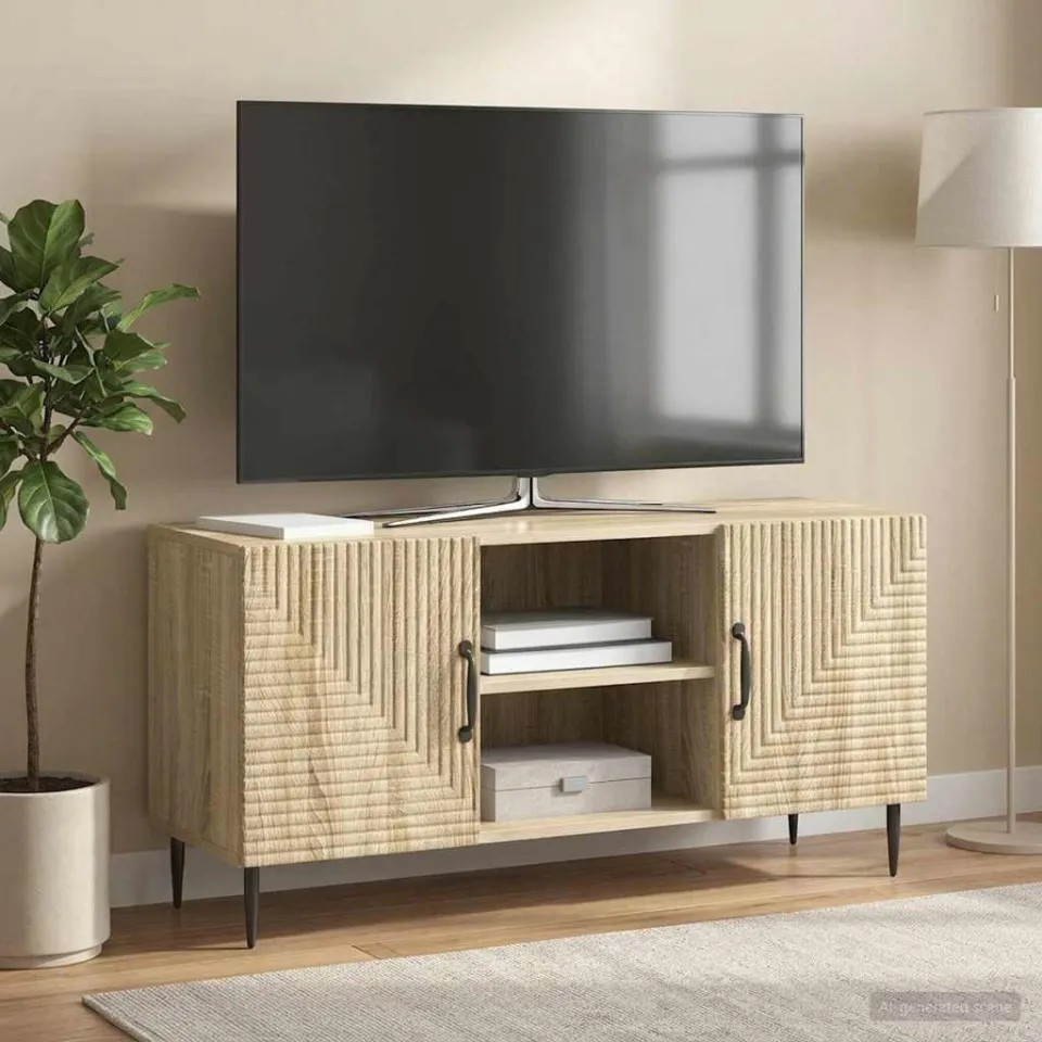 vidaXL TV-kast Sonoma Eiken 102 x 34,5 x 50 cm Bewerkt hout, foto 4
