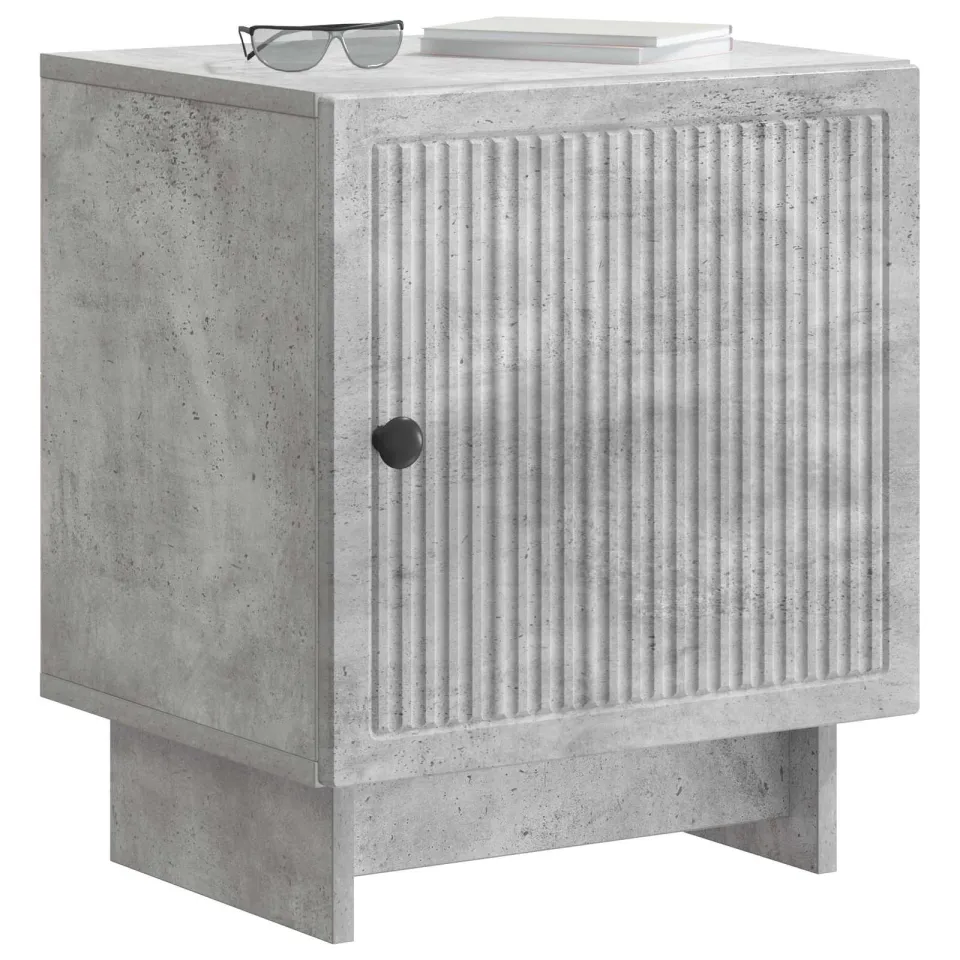 vidaXL Nachtkastje 2 st Betongrijs 43 x 34,5 x 50 cm Bewerkt hout