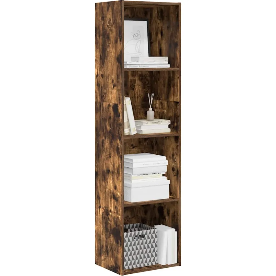 vidaXL Boekenkast 40x30x152 cm bewerkt hout gerookt eikenkleurig Bruin