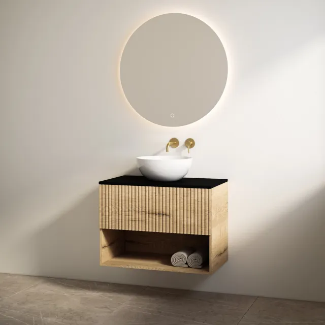 Best Design Rigatti badmeubelset Halifax mat zwart blad