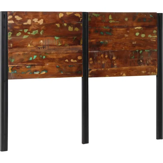 vidaXL Hoofdeinde 140 cm massief gerecycled en ijzer Bruin