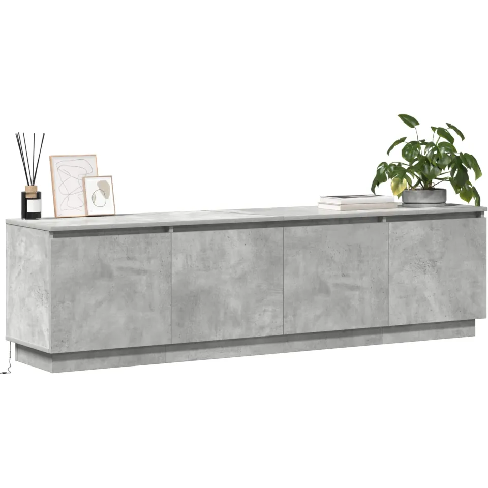 vidaXL TV-kast 180 x 38 x 49 cm Beton Grijs Bewerkt hout
