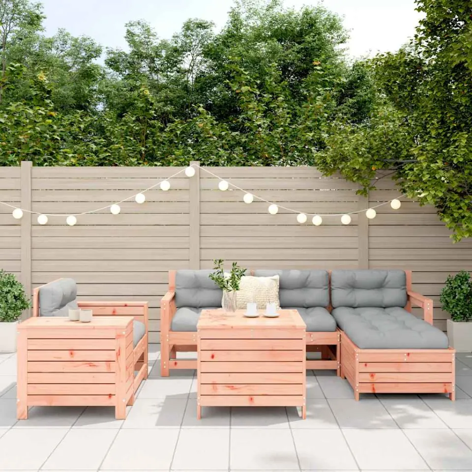 vidaXL 7-delige Loungeset massief douglas vurenhout bruin, foto 3