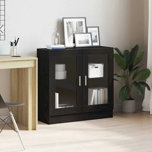 vidaXL Boekenkast 82,5 x 30,5 x 80 cm Zwart Eiken, foto 2