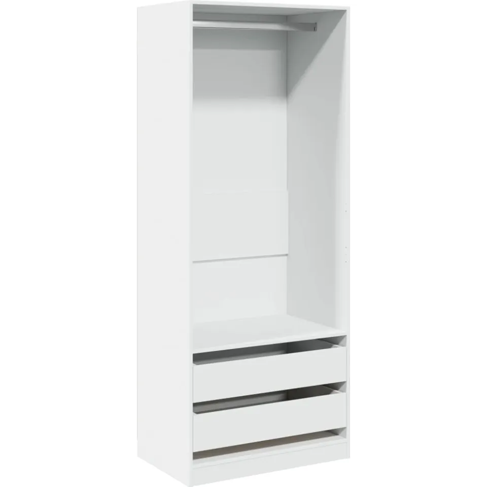 vidaXL Kledingkast 80x50x200 cm bewerkt hout wit, foto 3