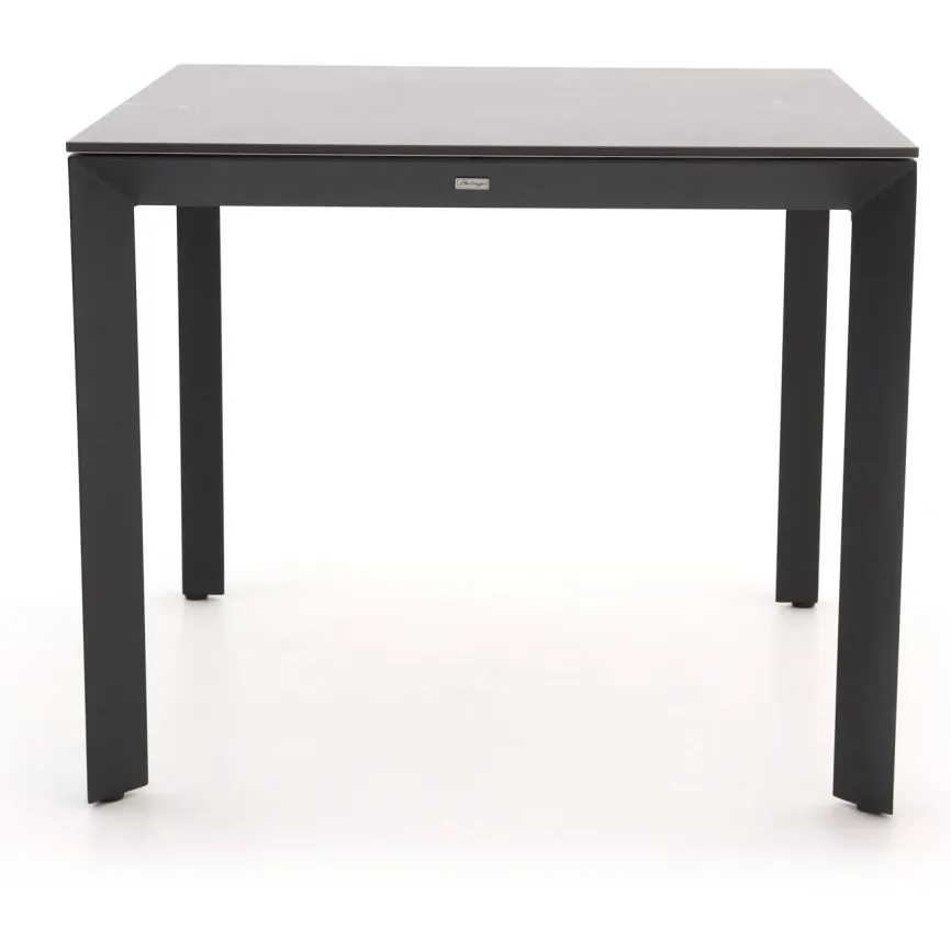 Bellagio tuinmeubelen Bellagio Sestino dining tuintafel 90x90cm zwart, foto 3