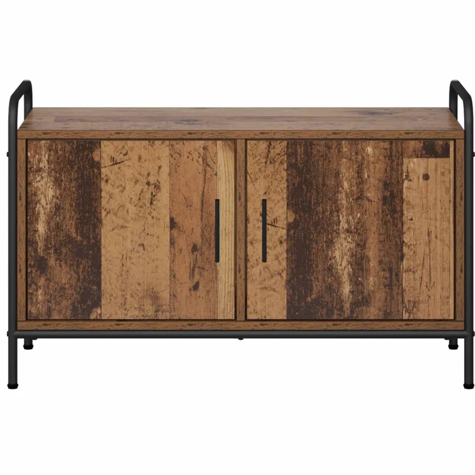 vidaXL Tv-meubel 79,5 x 33 x 50 cm Oud hout Bewerkt hout bruin, foto 4