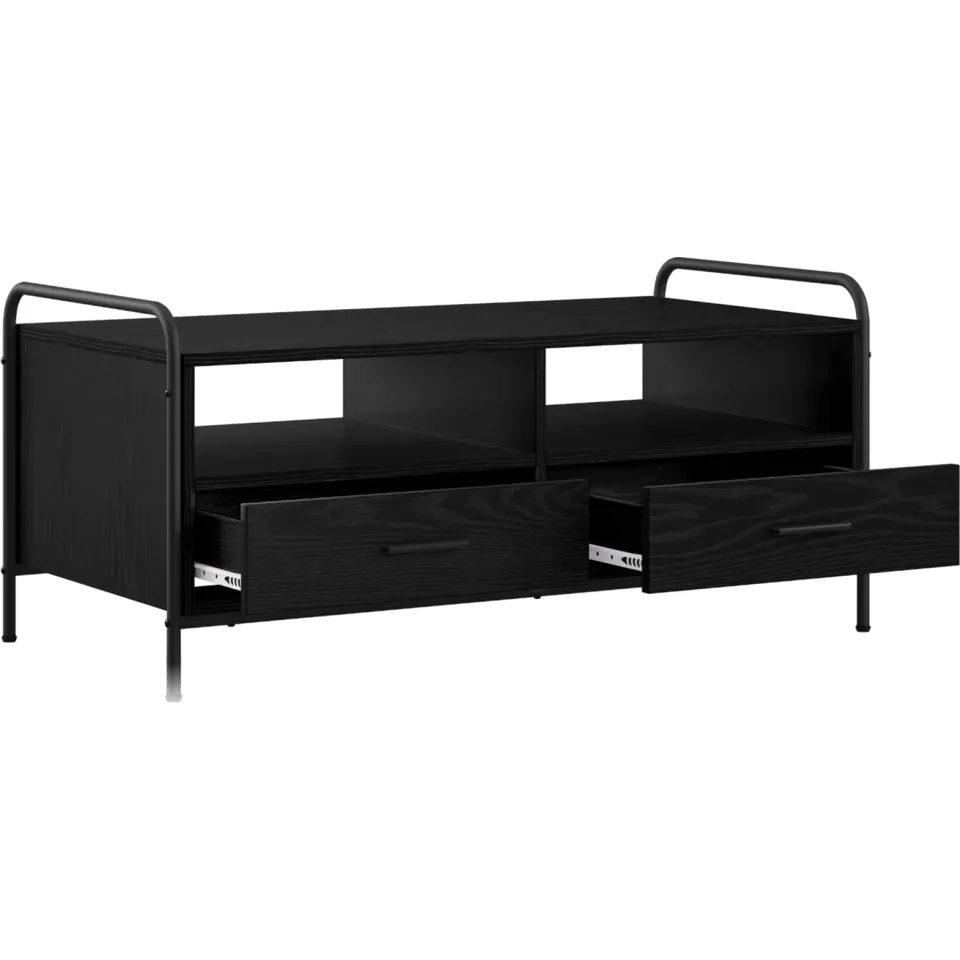 vidaXL Salontafel Zwart eiken 99,5 x 49 x 46 cm Bewerkt hout