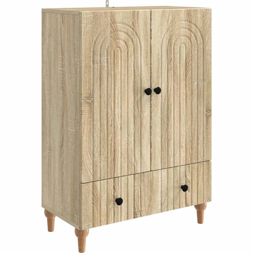 vidaXL Dressoir Sonoma Eiken 66 x 34,5 x 95 cm Bewerkt hout, foto 3