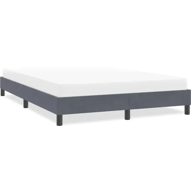 vidaXL Bedframe zonder matras 140x210 cm fluweel donkergrijs