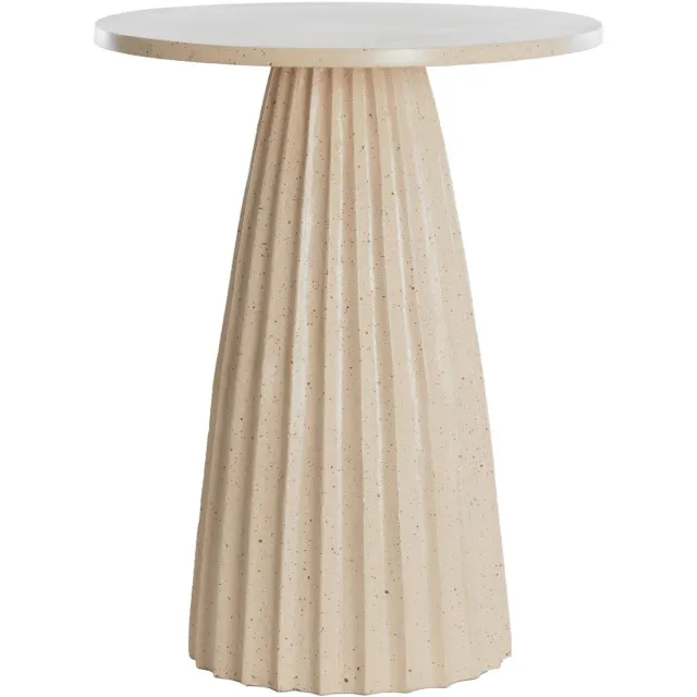 Light & Living Bijzettafel Veglia - Zand - Ø40cm - Modern Bruin