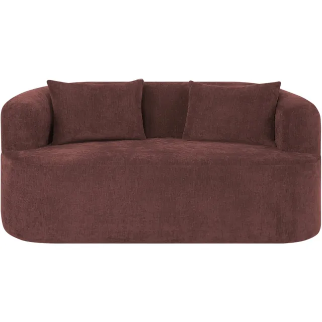 Popsofa 2-Zitsbank Adele Chenille Bordeauxrood