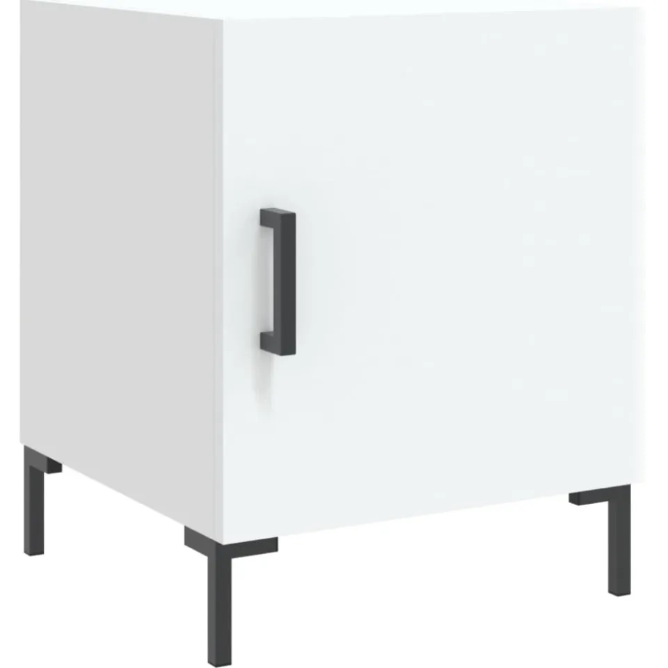vidaXL Nachtkastjes 2 st 40x40x50 cm bewerkt hout wit