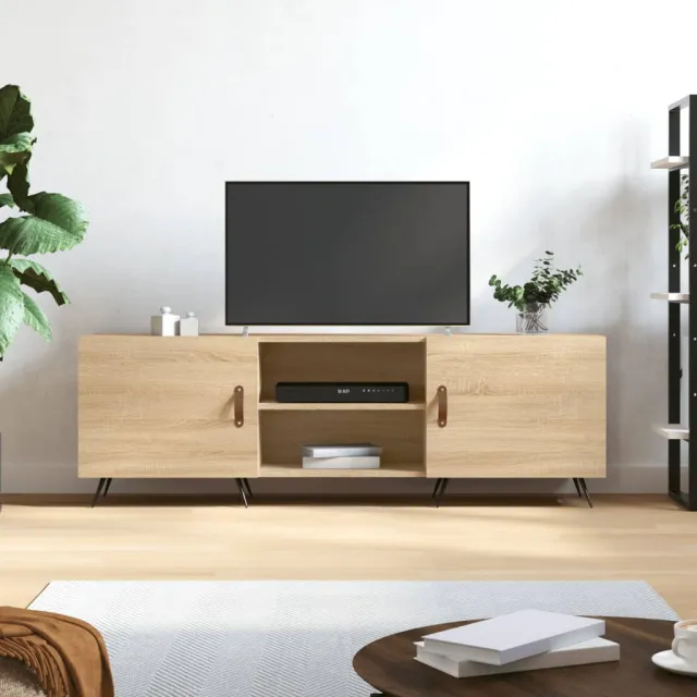 vidaXL Tv-meubel 150x30x50 cm bewerkt hout sonoma eikenkleurig, foto 2