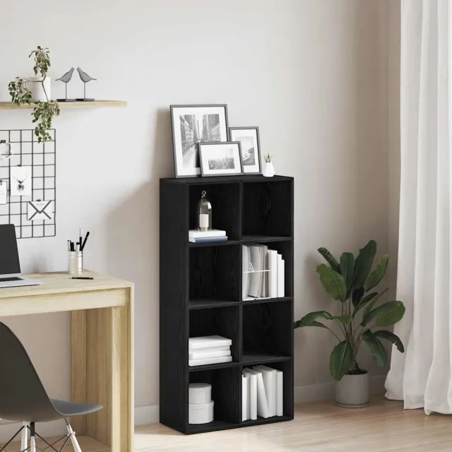 vidaXL Boekenkast Zwart Eiken 66x30x130 cm Engineered Wood, foto 2