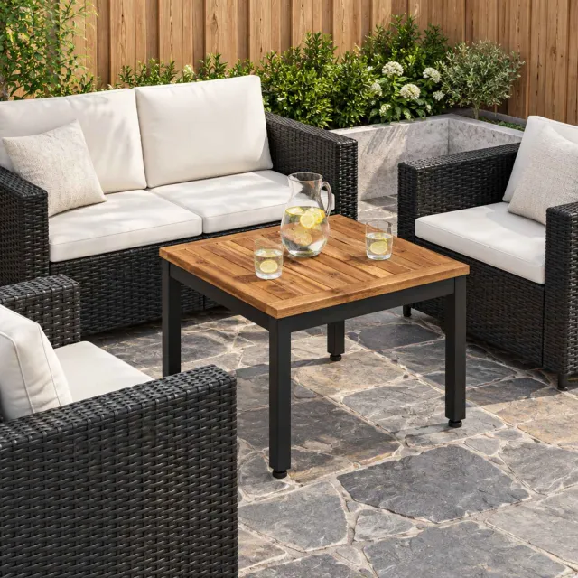 vidaXL Salontafel NAARDEN Naturel en Zwart 49 x 48,5 x 36 cm, foto 2