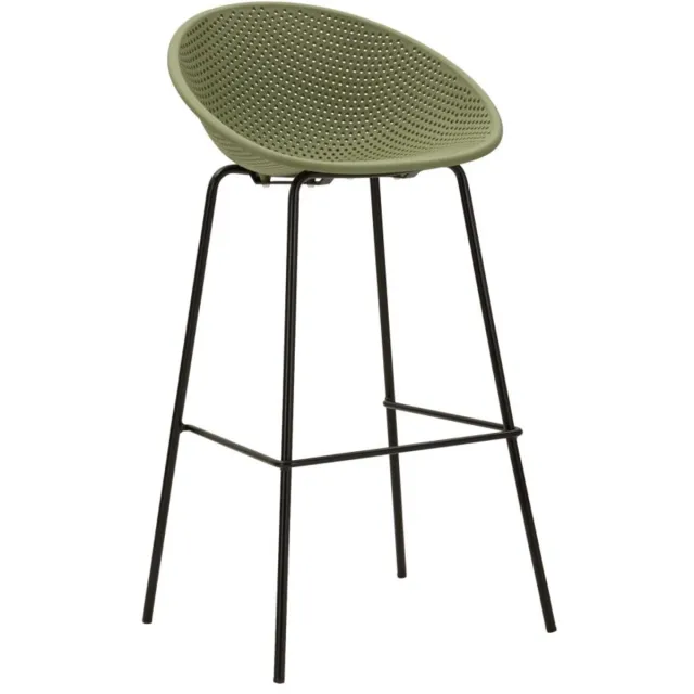 Mauro Ferretti Barkruk Ibiza Green Bar Stool Set 2 Pcs 50×50×98 cm