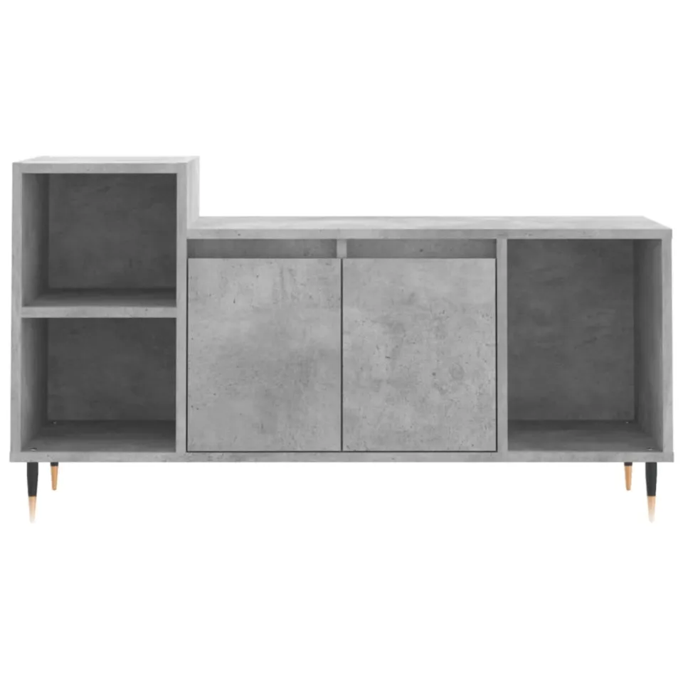vidaXL Tv-meubel 100x35x55 cm bewerkt hout betongrijs grijs