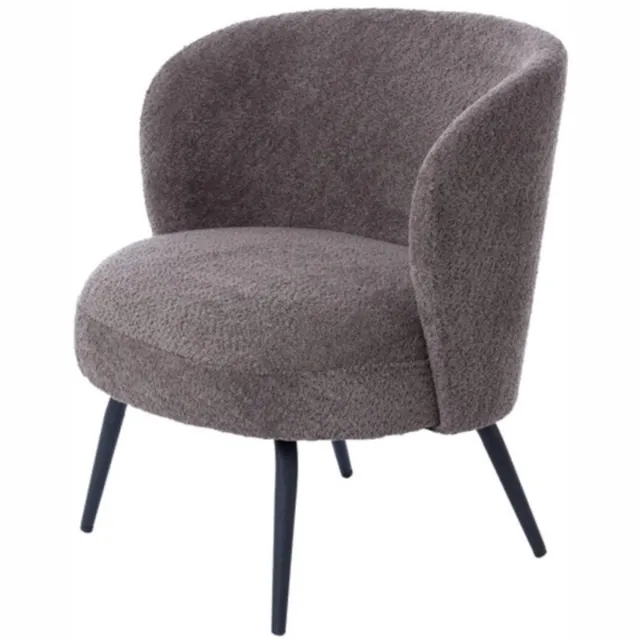 Light & Living Fauteuil Dieyda Bouclé - Bruin