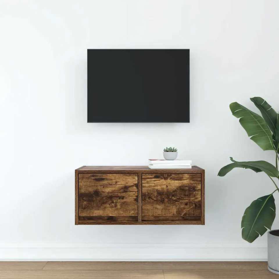 vidaXL TV-meubel 60x31x25,5 cm bewerkt hout gerookt eikenkleurig, foto 3