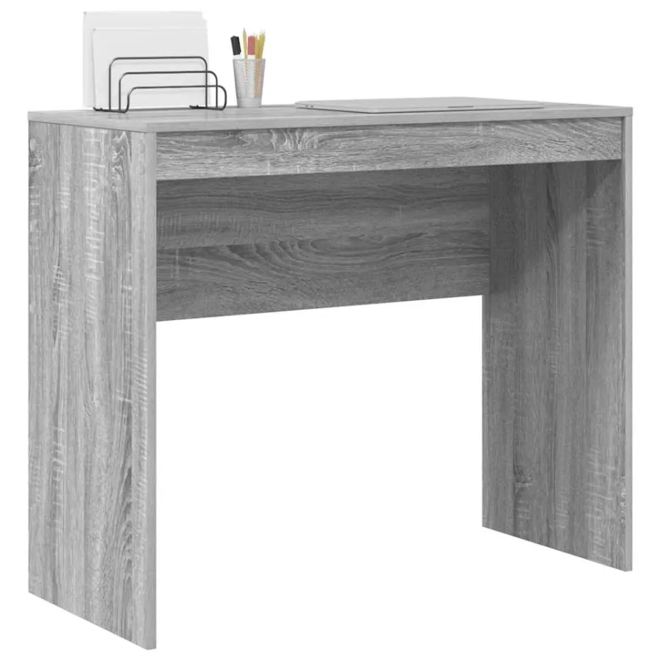 vidaXL Bureau Grijs Sonoma 90 x 40 x 76 cm, foto 3