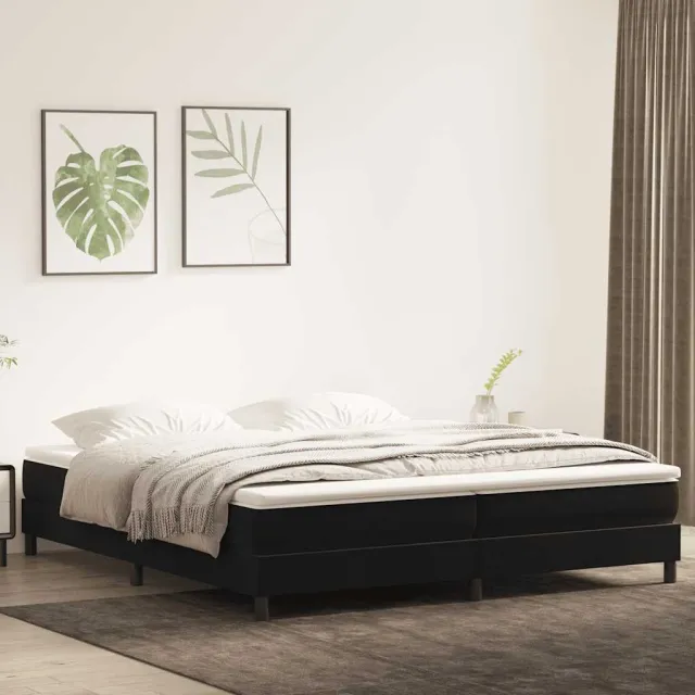 vidaXL Boxspringbed zonder matras 200x210 cm fluweel zwart