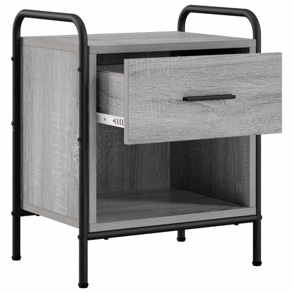 vidaXL Nachtkastje Grijs Sonoma 40 x 30 x 50 cm Bewerkt hout