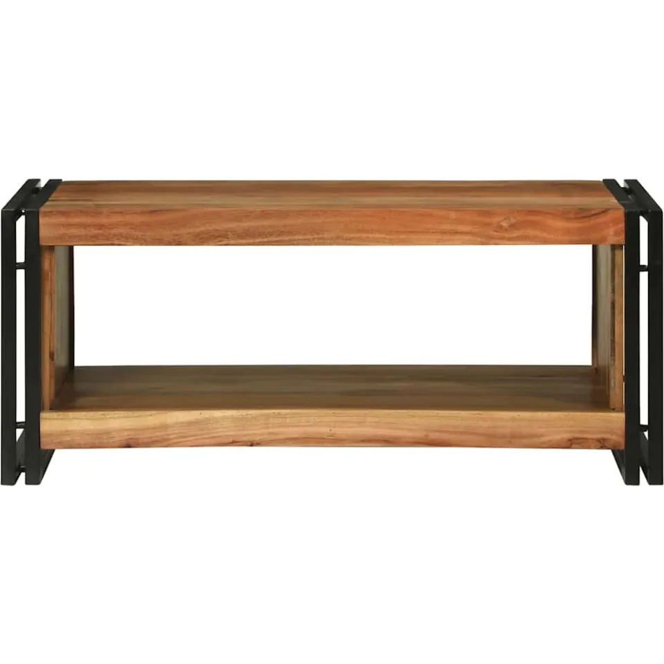 vidaXL Salontafel Bruin 90 x 50 x 38 cm Massief Acaciahout, foto 2