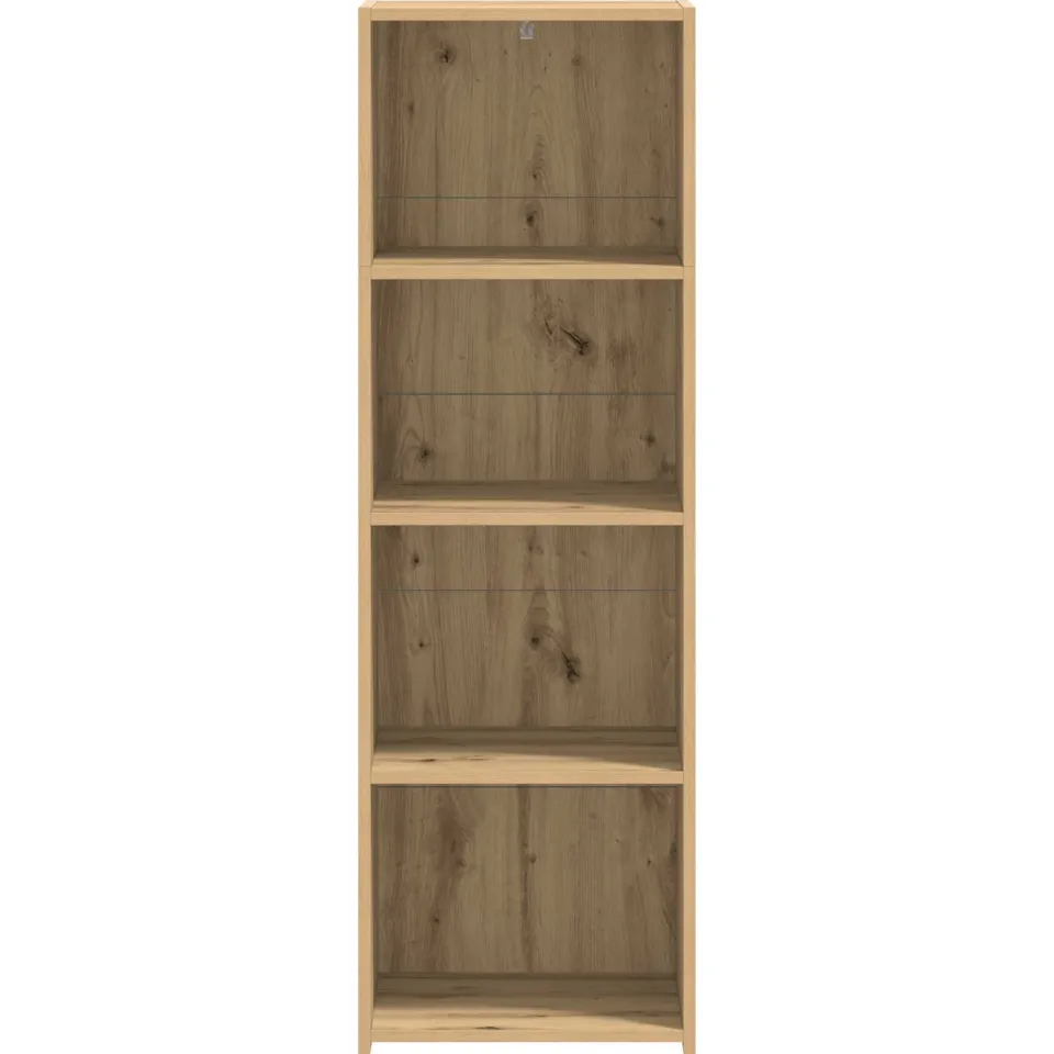 vidaXL Hoge kast Artisanaal eiken 40 x 41 x 124 cm Bewerkt hout, foto 3