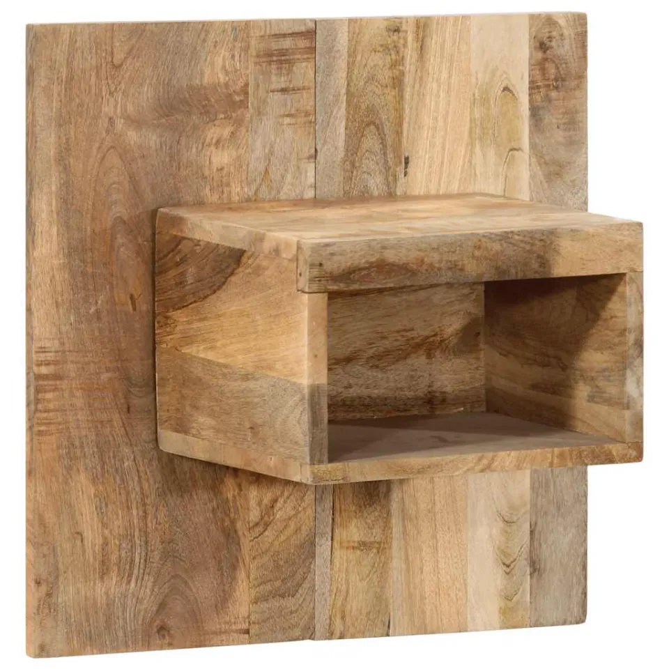 vidaXL Nachtkastje 50x27x50 cm massief ruw mangohout bruin, foto 4