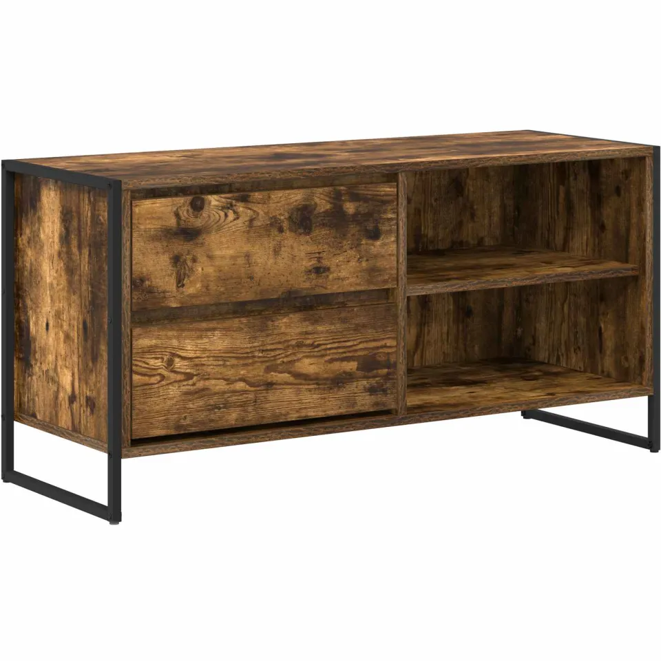vidaXL TV-kast 100 x 36 x 49,5 cm Gerookt eiken Bewerkt hout, foto 3