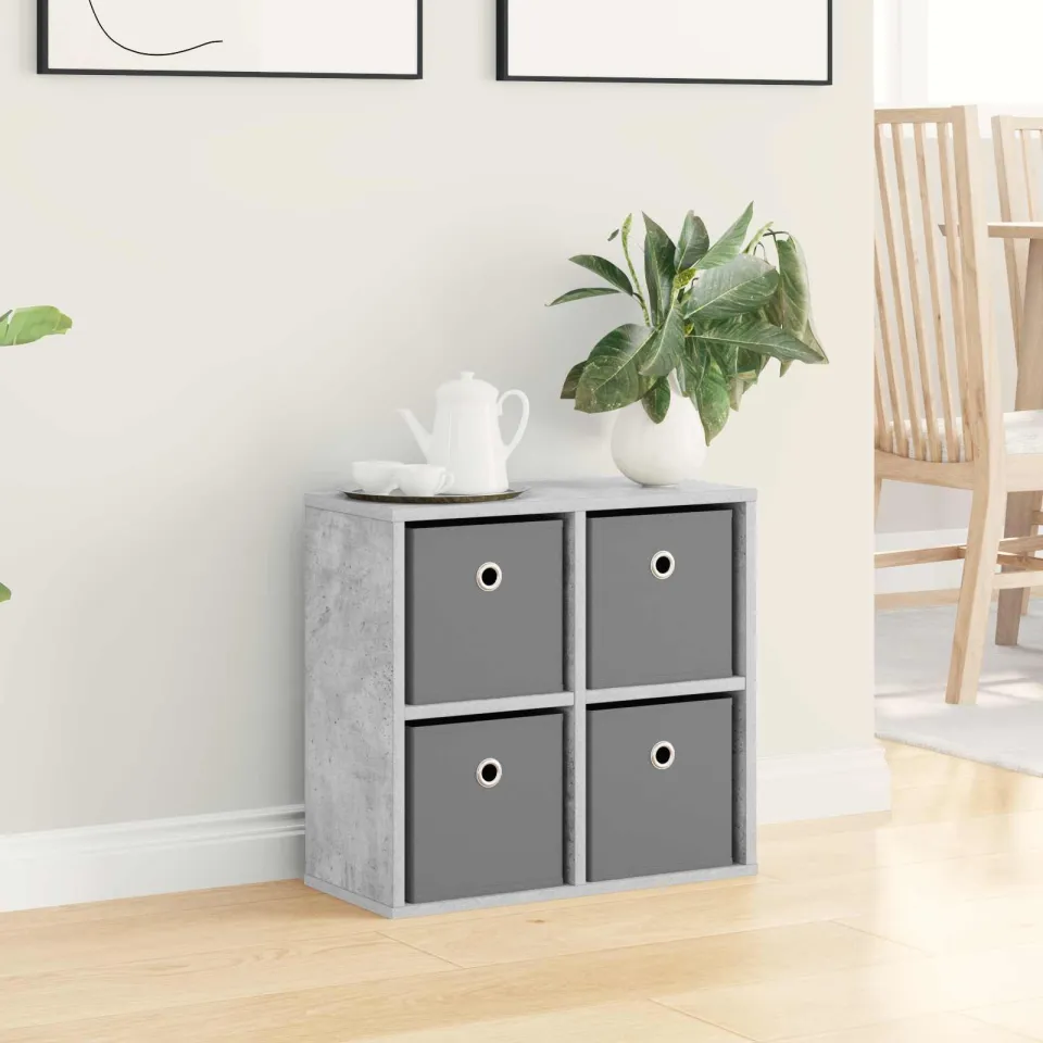 vidaXL Dressoir Beton Grijs 49,5 x 22 x 47 cm, foto 4