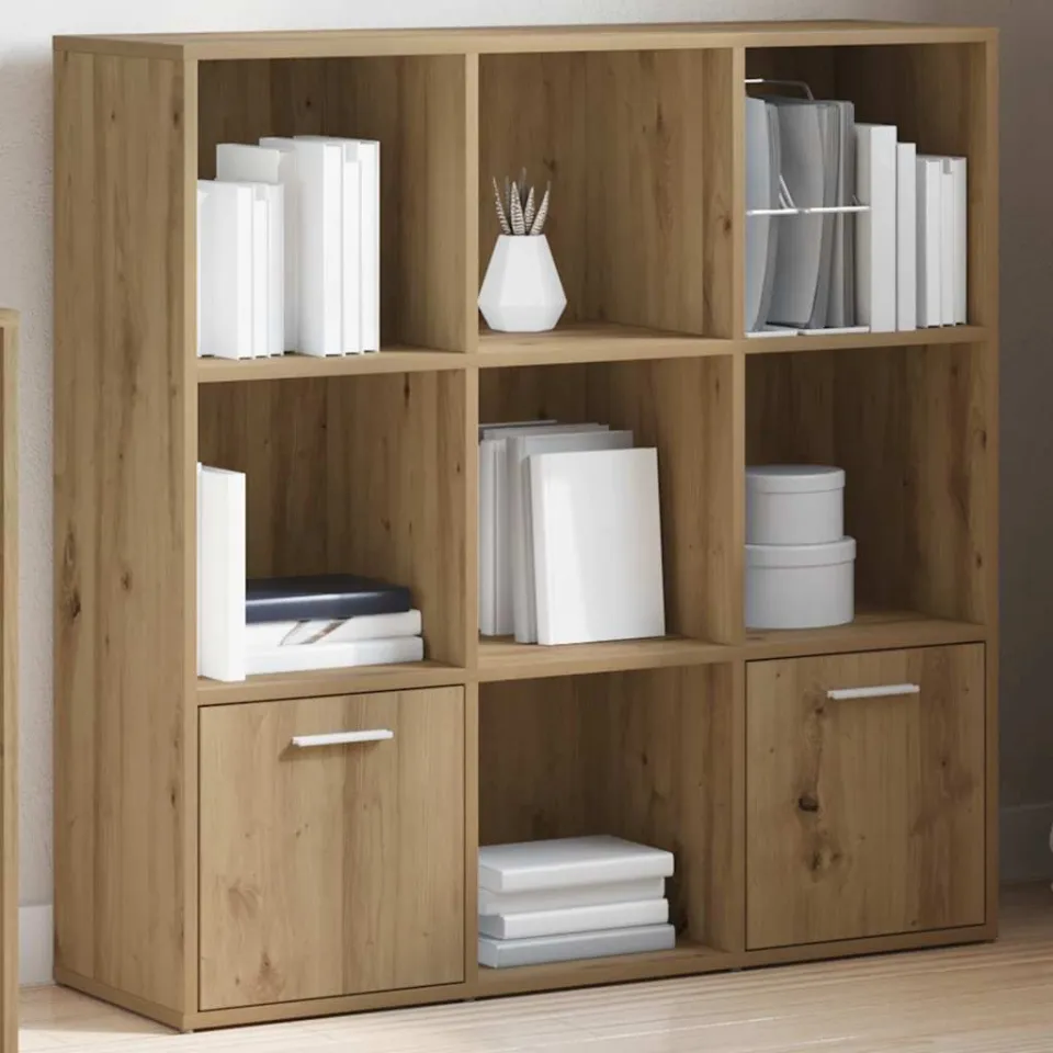 vidaXL Boekenkast 98x29x97,5 cm bewerkt hout artisanaal eikenkleur, foto 3