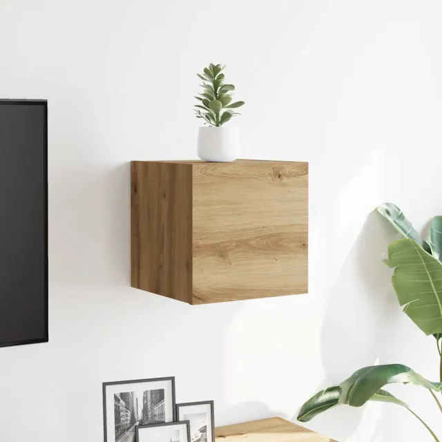 vidaXL Tv-wandmeubel 30,5x30x30 cm artisanaal eikenkleurig Bruin