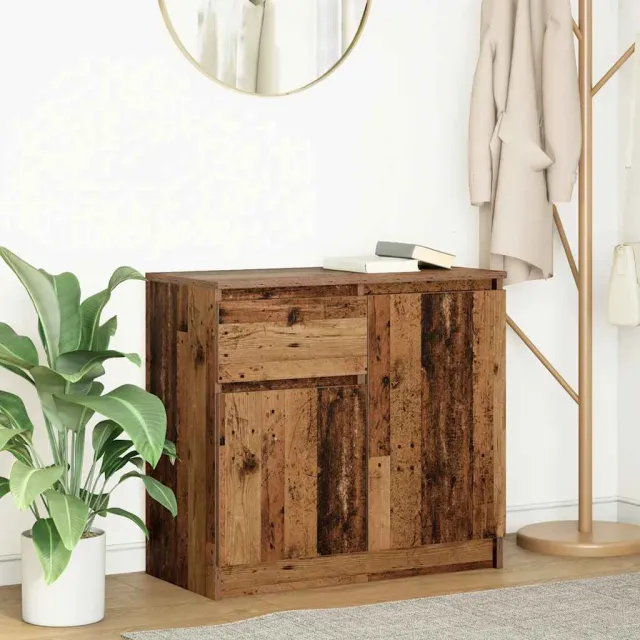 vidaXL Dressoir met lade 71x35x65 cm spaanplaat oud hout Bruin
